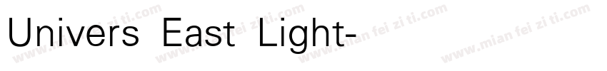 Univers East Light字体转换